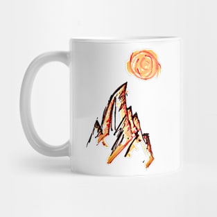 jagged mountain sketch Mug